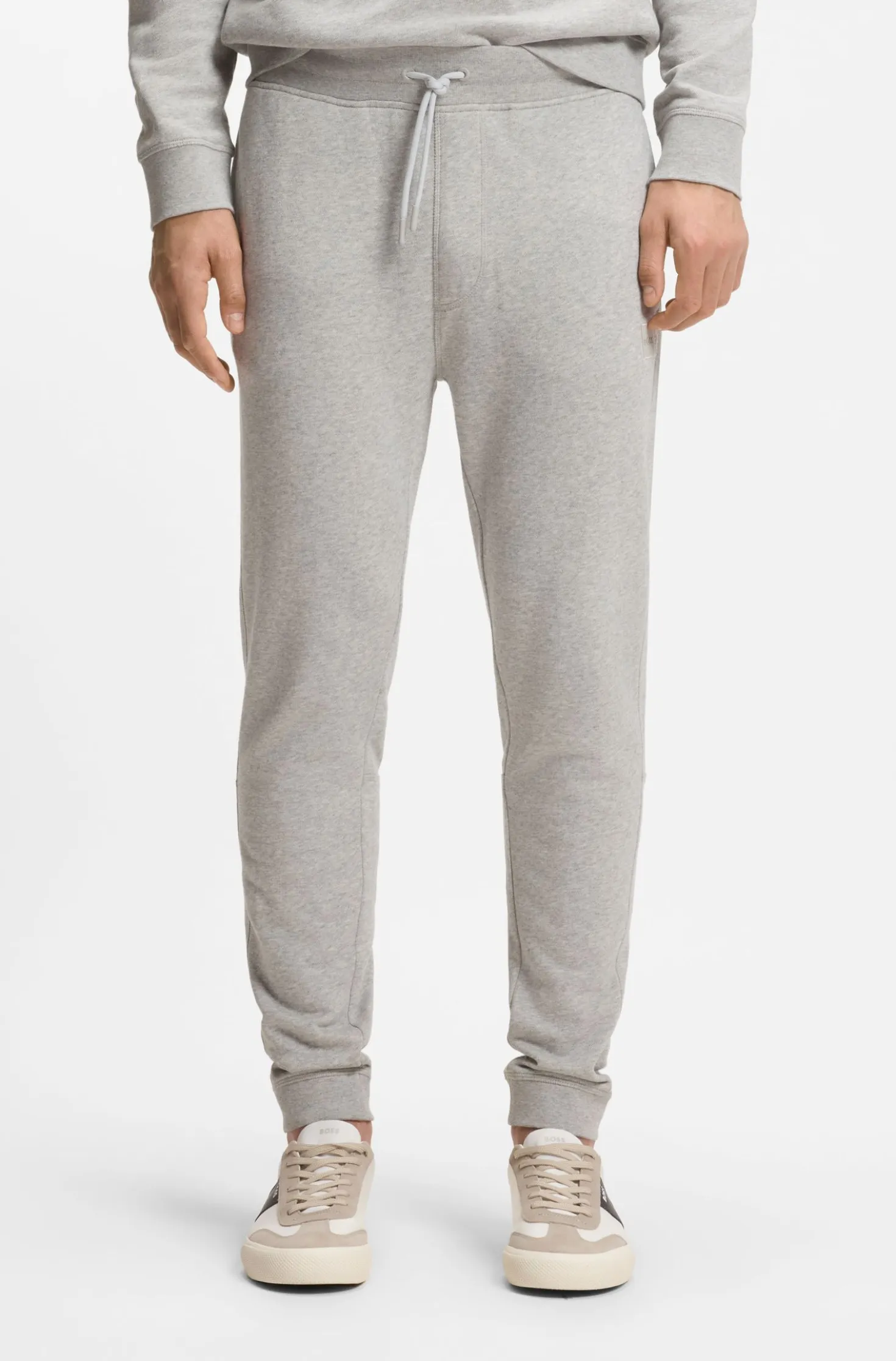 Jogginghose aus Baumwoll-Terry mit Logo-Aufnäher