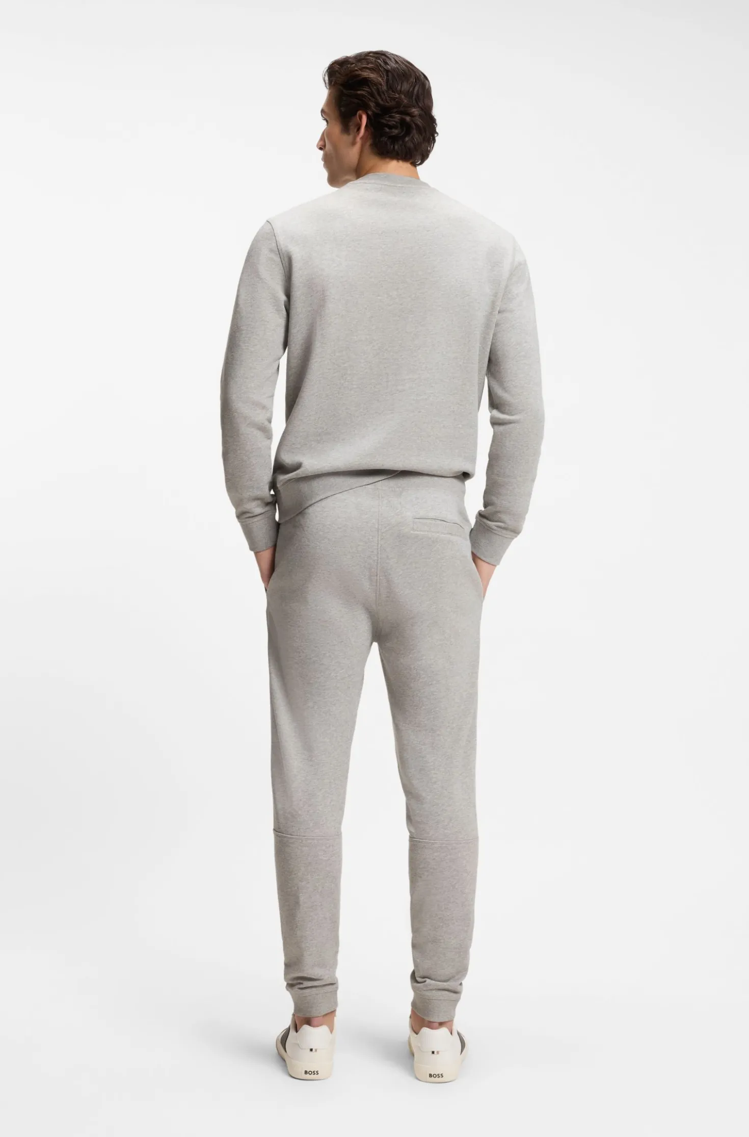 Jogginghose aus Baumwoll-Terry mit Logo-Aufnäher