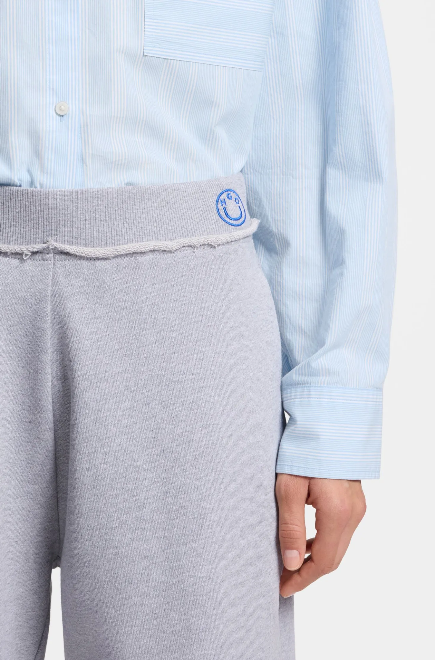 Jogginghose aus Baumwoll-Terry mit Logo-Bund