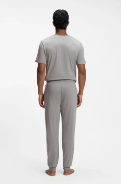 Jogginghose aus Stretch-Baumwolle mit Logo-Stickerei