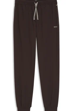 Jogginghose aus Stretch-Baumwolle mit Logo-Stickerei
