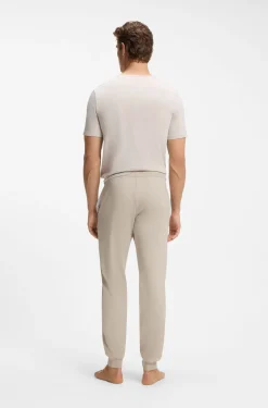 Jogginghose aus Stretch-Baumwolle mit Logo-Stickerei