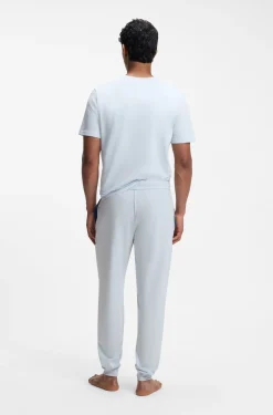 Jogginghose aus Stretch-Baumwolle mit Logo-Stickerei