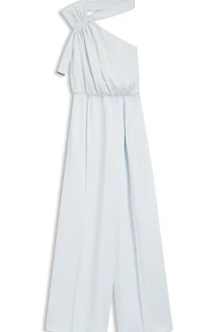 Jumpsuit mit One-Shoulder und Wickelfront