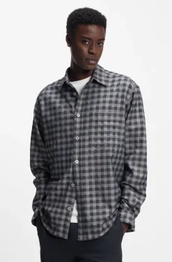 Kariertes Oversized Hemd aus Baumwoll-Twill