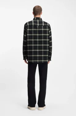Kariertes Oversized Overshirt aus Baumwoll-Twill
