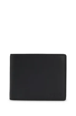 Klapp-Geldbörse aus Leder mit geprägtem Markenlogo