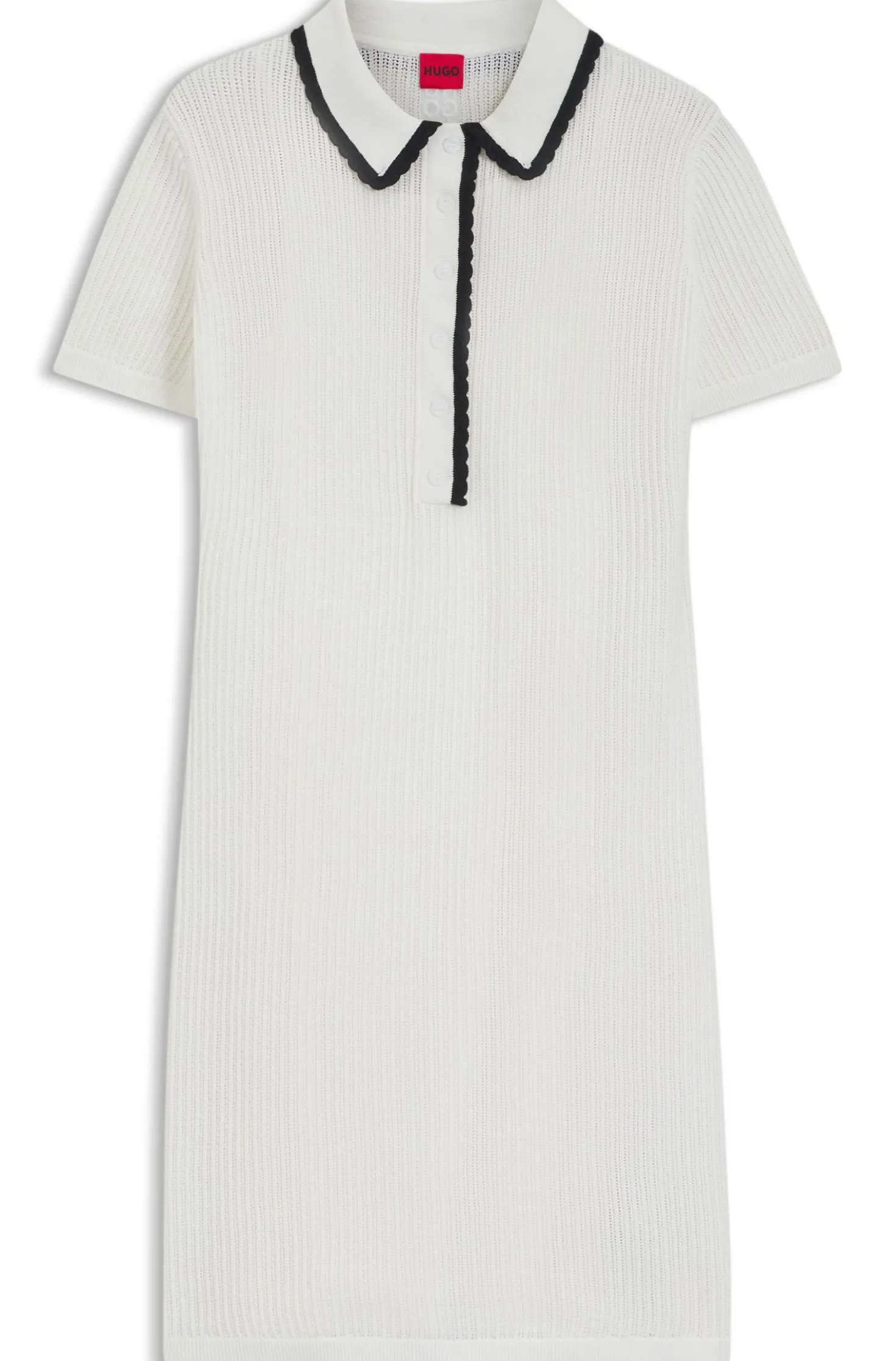 Kleid aus Baumwolle mit Polokragen