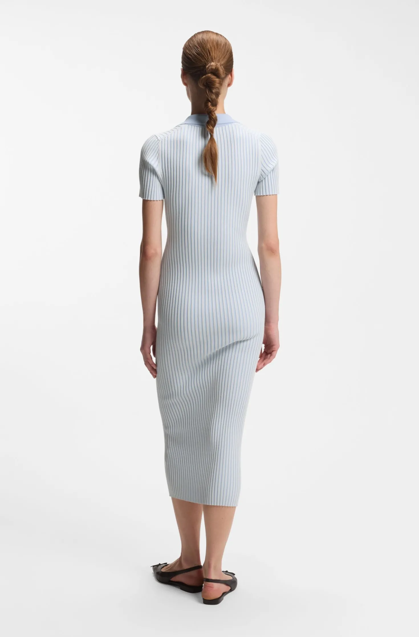 Kleid aus Vanisé-Rippstrick mit Stack-Logo