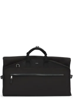 Kleidersack mit Lederbesätzen