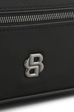Kulturbeutel aus strukturiertem Twill mit Logo