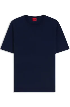 Kurzarm-Pullover aus Woll-Mix mit Stack-Logo-Stickerei