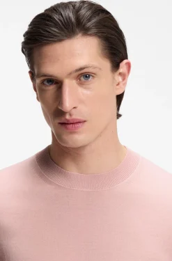 Kurzärmliges Strick-T-Shirt aus Merinowolle