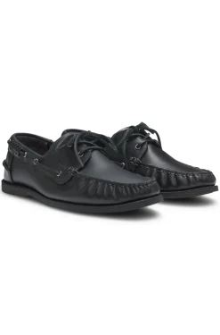 Leder-Bootsschuhe mit Schnürdetail