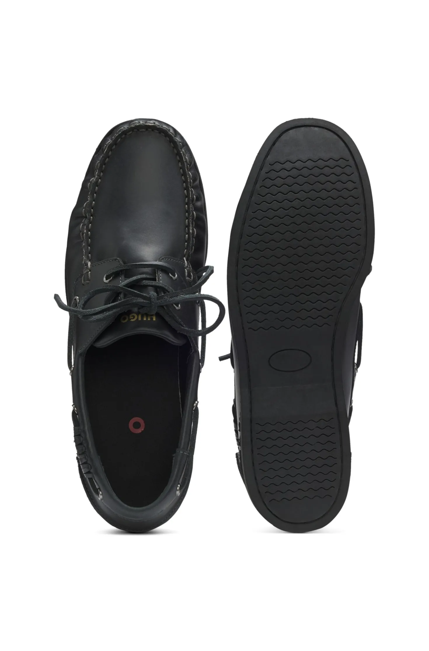 Leder-Bootsschuhe mit Schnürdetail