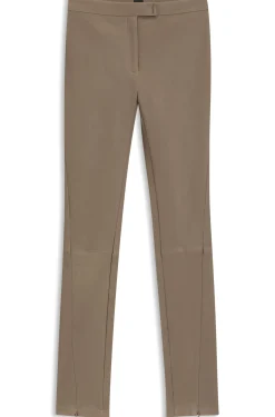 Lederleggings mit Logo-Hakenverschluss