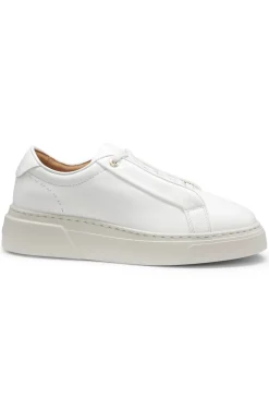 Ledersneakers mit integriertem Keilabsatz