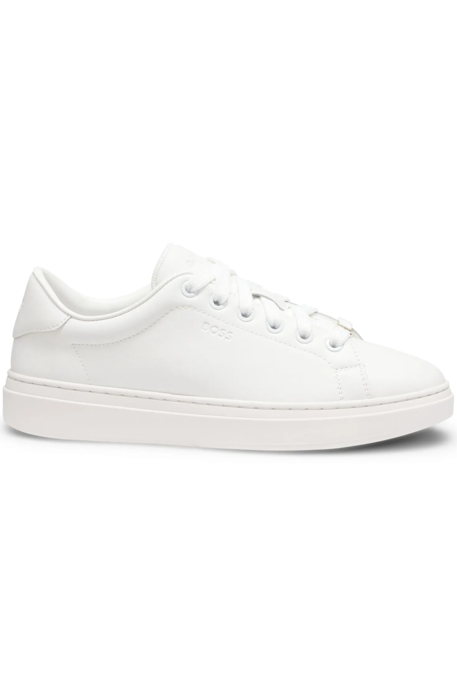 Ledersneakers mit Logo-Prägung