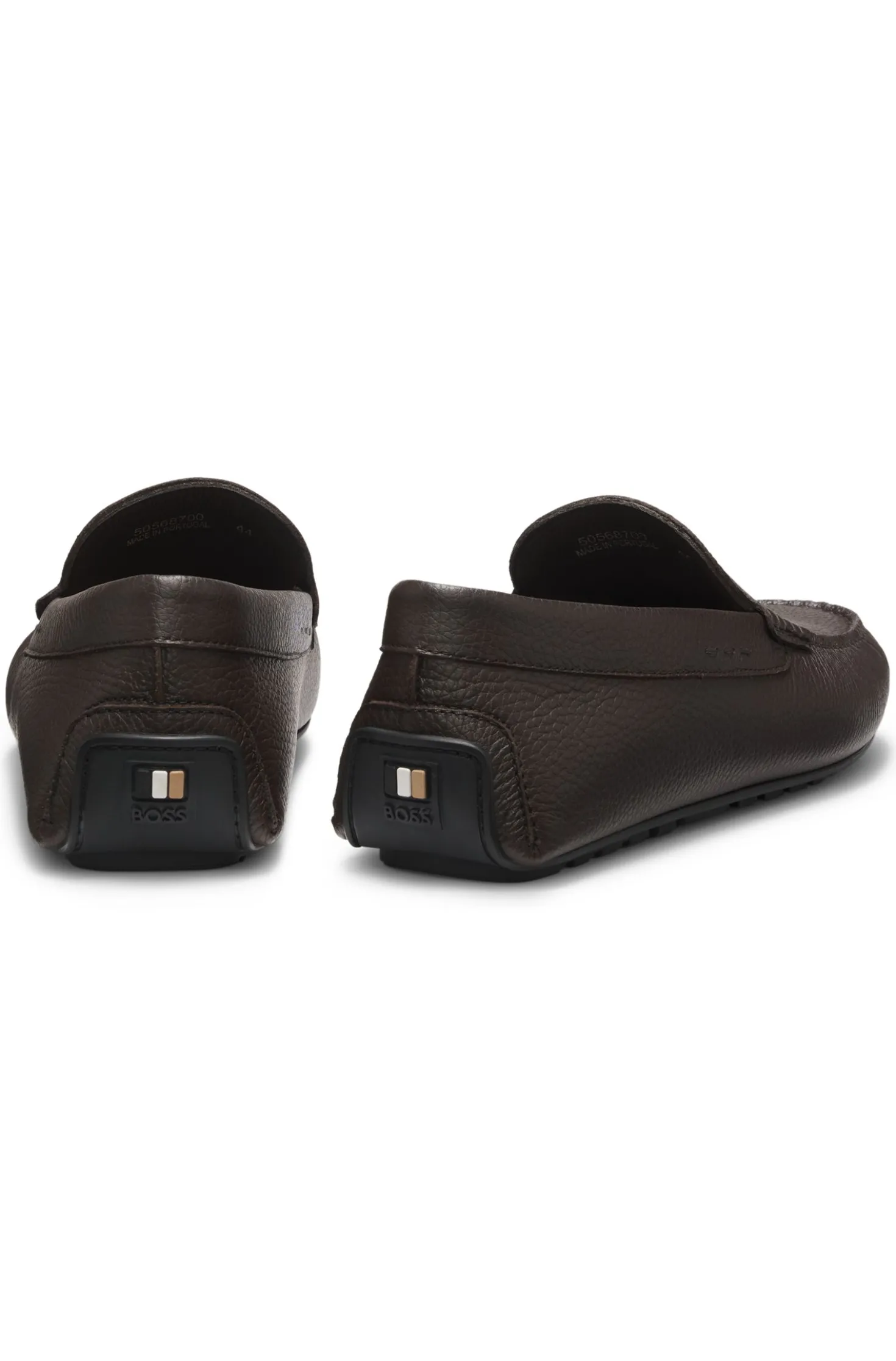 Loafer aus gewalktem Leder mit Profilsohle