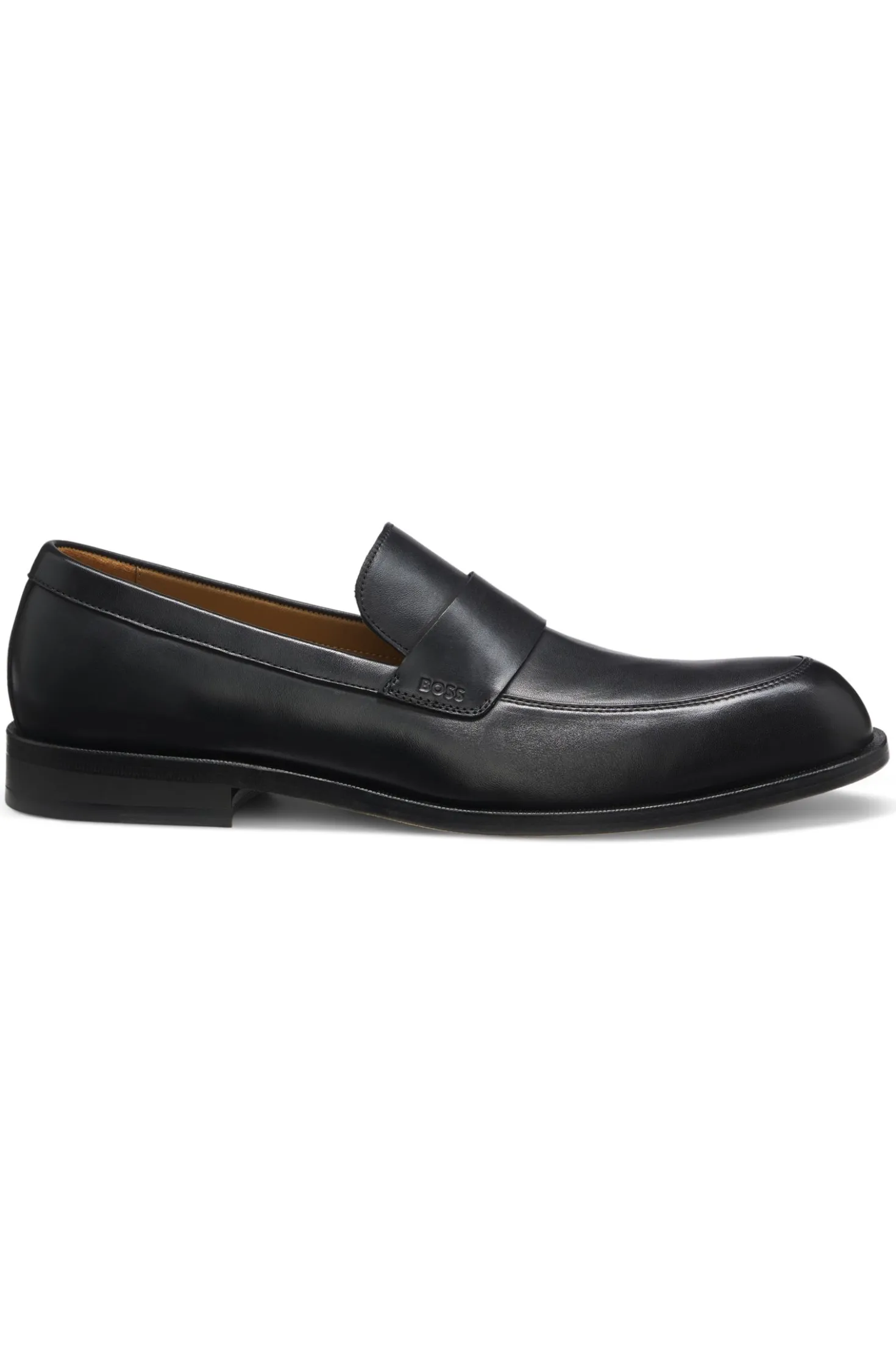 Loafer aus Leder mit Pennyloafer-Bündchen