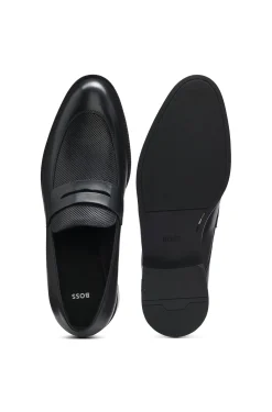Loafer aus Leder mit Pennyloafer-Bündchen