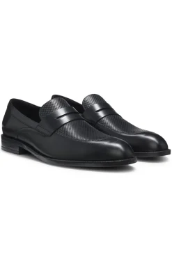 Loafer aus Leder mit Pennyloafer-Bündchen