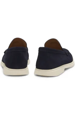 Loafer aus Veloursleder mit geprägtem Logo