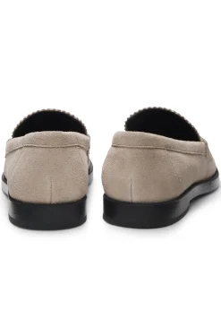 Loafer aus Veloursleder mit Logo am Pennyloafer-Besatz