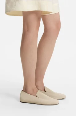 Loafers aus Veloursleder mit Laufsohle aus Leder
