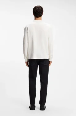 Longsleeve aus Baumwolle mit Stehkragen