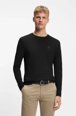 Longsleeve aus Baumwolle mit Logo-Patch
