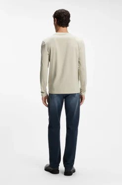 Longsleeve aus Stretch-Baumwolle mit Logo-Print