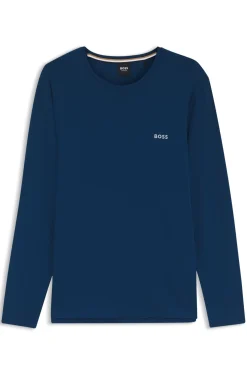 Longsleeve aus Stretch-Baumwolle mit Logo-Stickerei