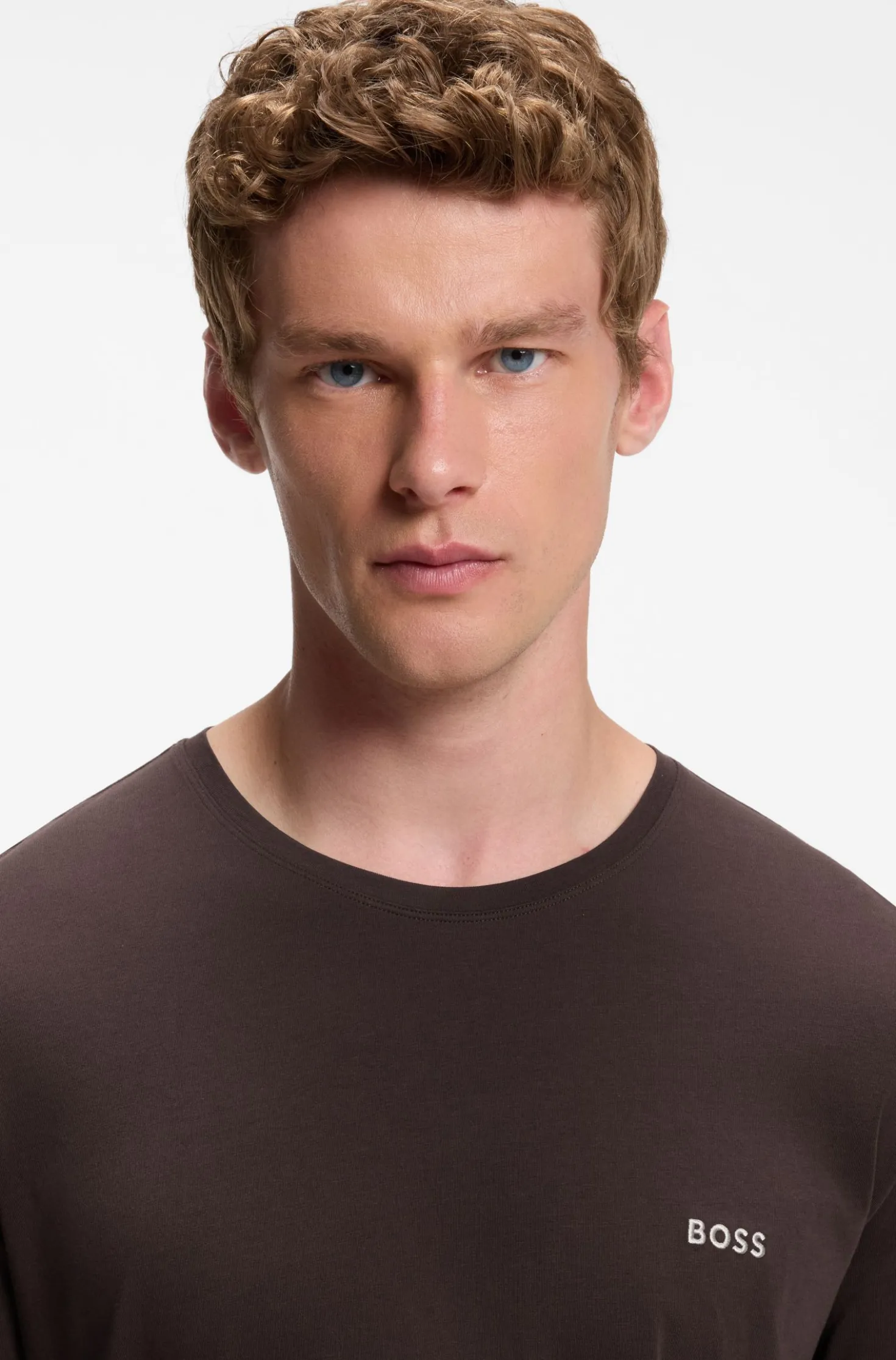 Longsleeve aus Stretch-Baumwolle mit Logo-Stickerei