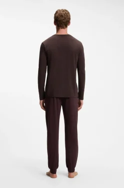 Longsleeve aus Stretch-Baumwolle mit Logo-Stickerei
