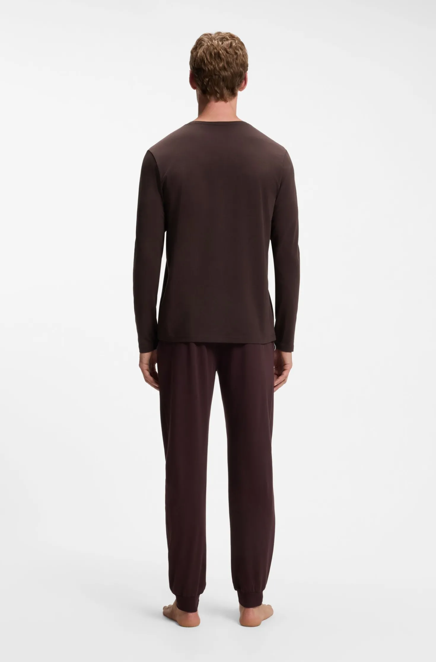 Longsleeve aus Stretch-Baumwolle mit Logo-Stickerei