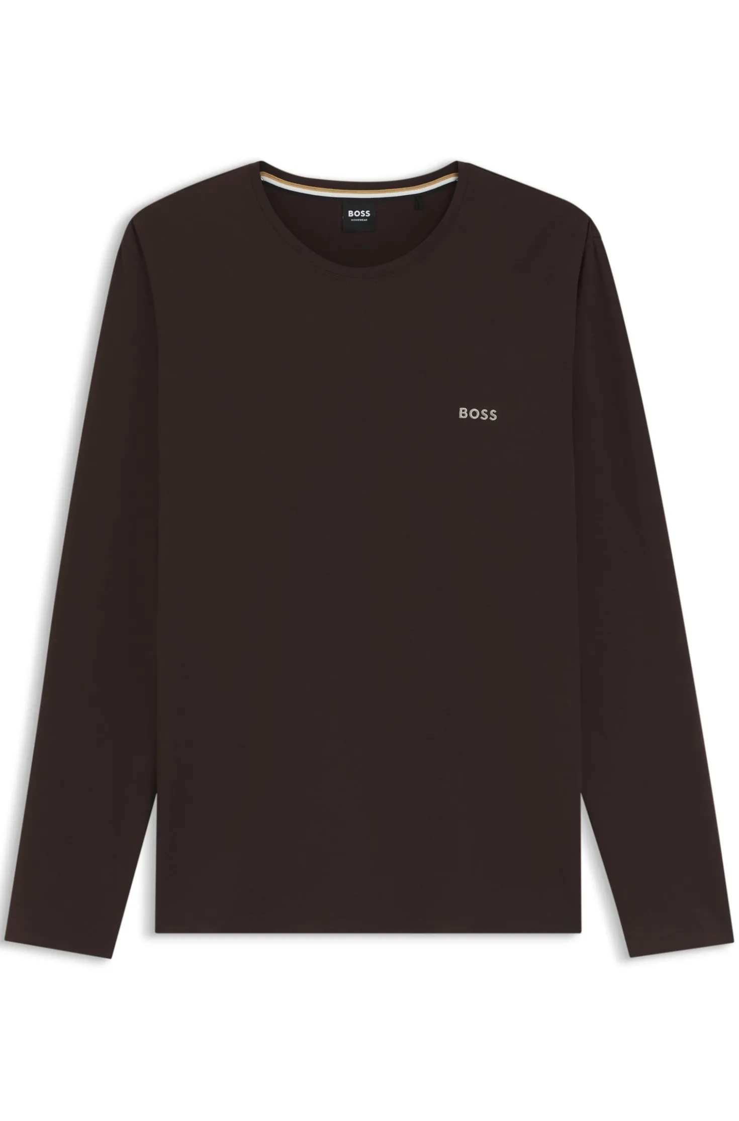 Longsleeve aus Stretch-Baumwolle mit Logo-Stickerei