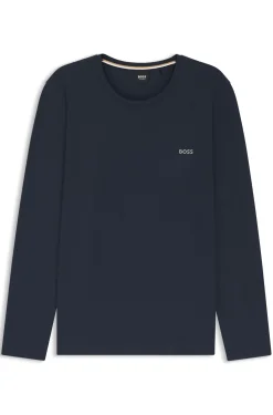 Longsleeve aus Stretch-Baumwolle mit Logo-Stickerei