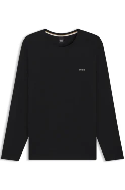 Longsleeve aus Stretch-Baumwolle mit Logo-Stickerei
