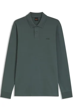 Longsleeve-Poloshirt aus Baumwolle mit Logo-Detail