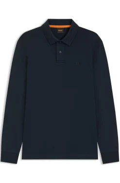 Longsleeve-Poloshirt aus Baumwolle mit Logo-Detail