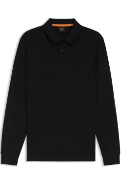 Longsleeve-Poloshirt aus Baumwolle mit Logo-Detail