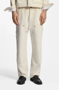 Loose-Fit Jeans aus Denim in Ecru