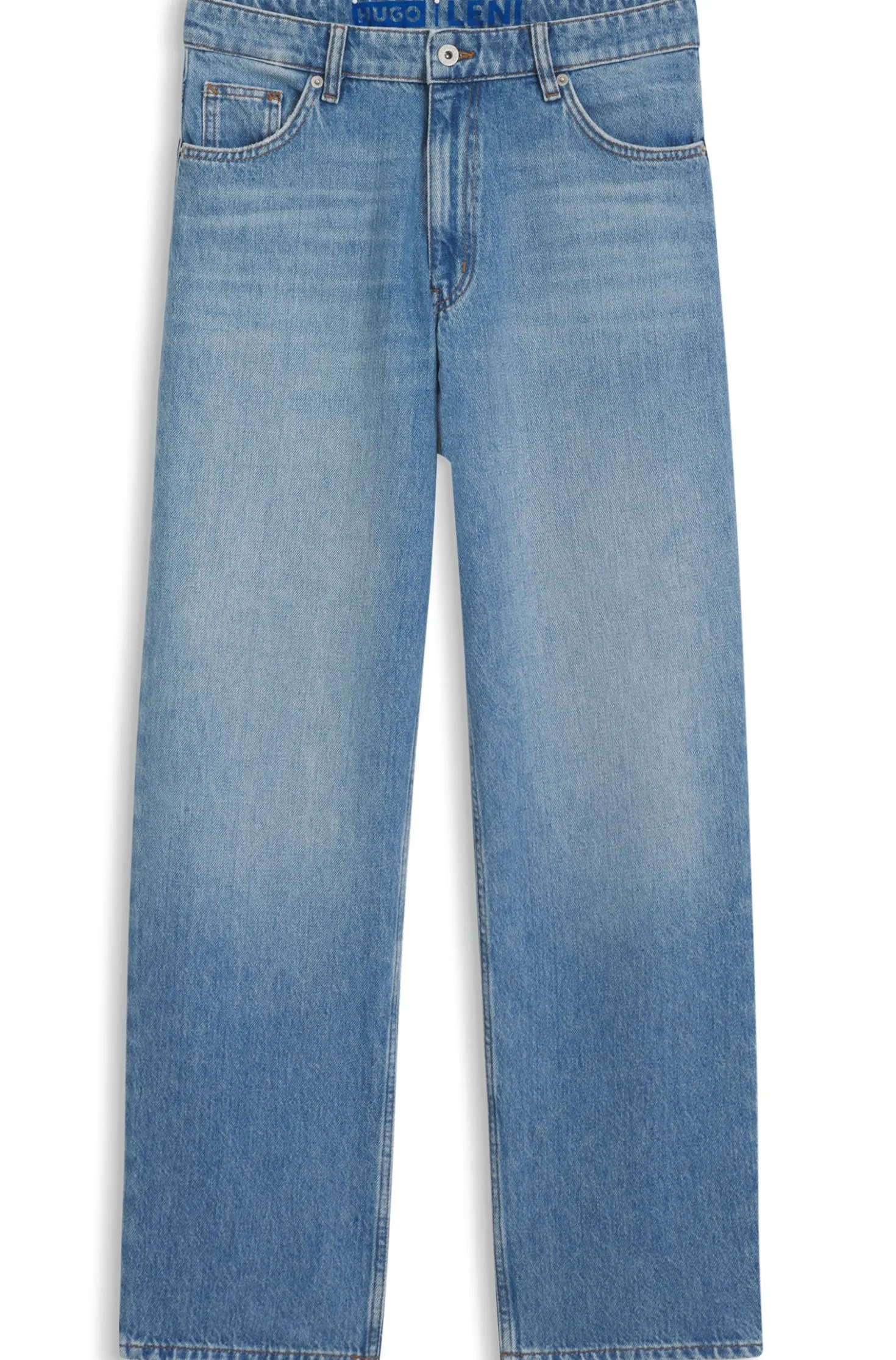 Loose-Fit Jeans mit weitem Bein und Charm-Akzenten