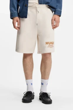Loose-Fit Shorts aus Baumwoll-Terry mit Logo-Print