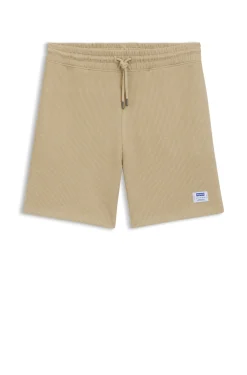 Loose-Fit Shorts aus Baumwoll-Mix mit Waffelstruktur