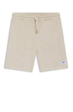 Loose-Fit Shorts aus Baumwoll-Mix mit Waffelstruktur