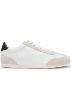 Lowtop Sneakers aus Leder und Veloursleder