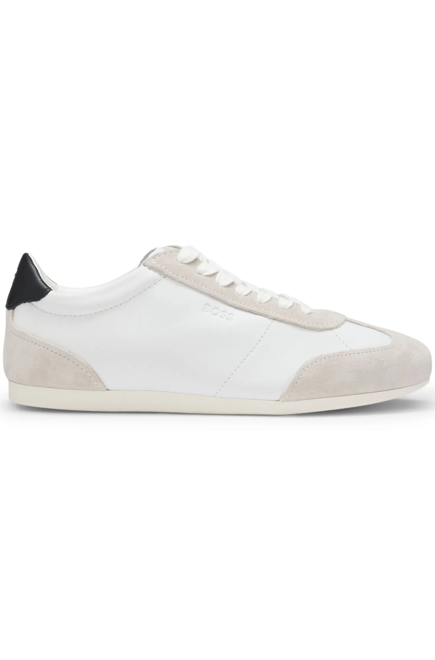 Lowtop Sneakers aus Leder und Veloursleder