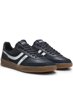 Lowtop Sneakers mit Kontrast-Gummisohle